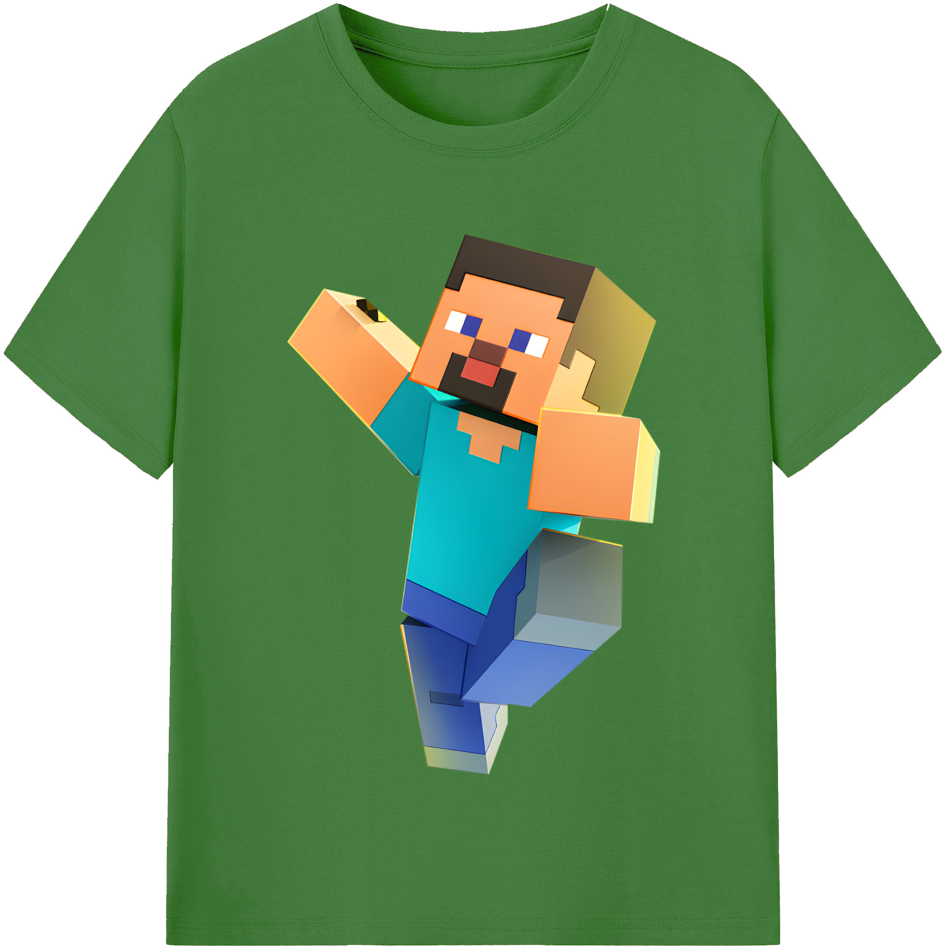 （画像用） マインクラフト ブロックの世界 Minecraft MC Block world レディースカジュアルプリントTシャツ（綿100％）